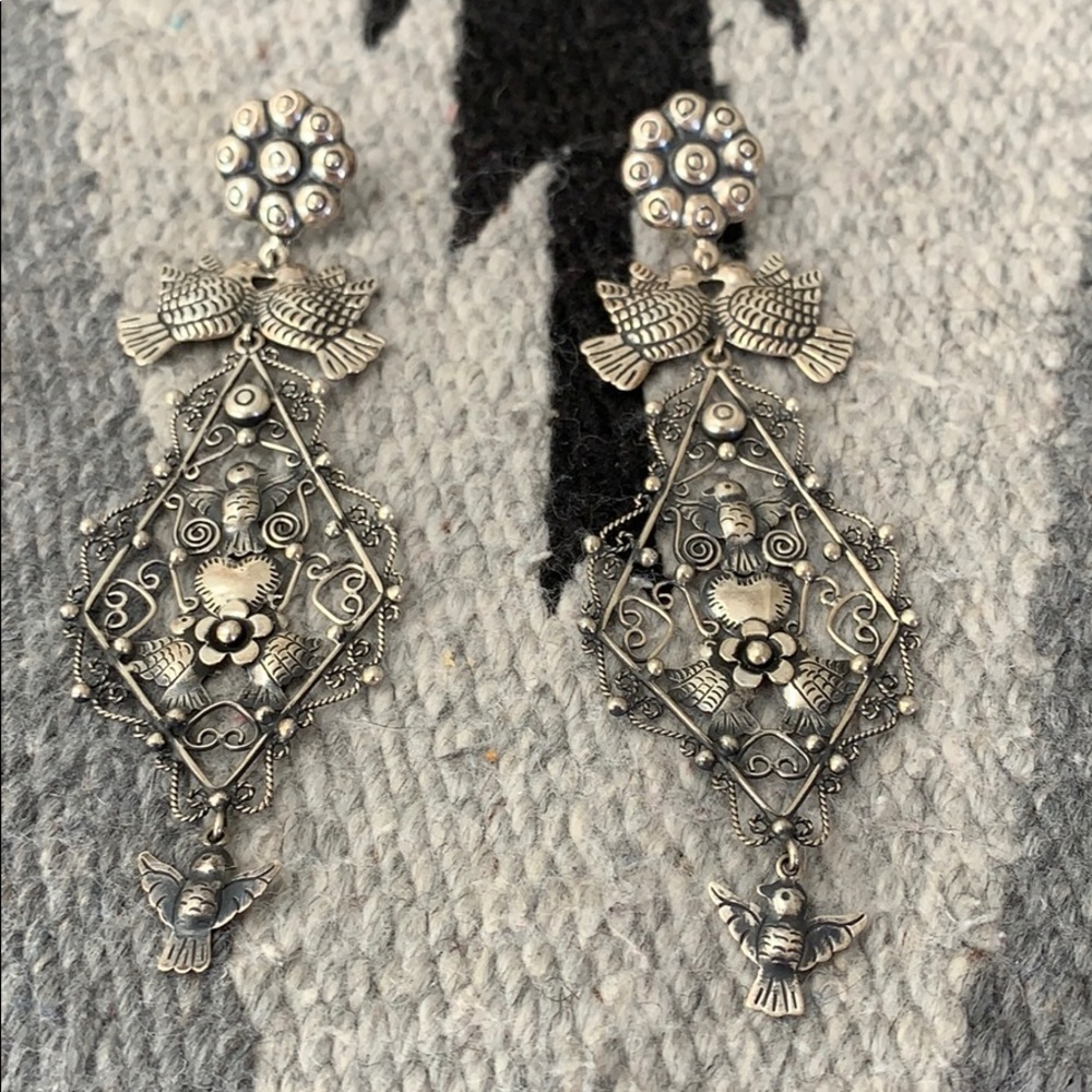 🌻 Mexican filigree earrings